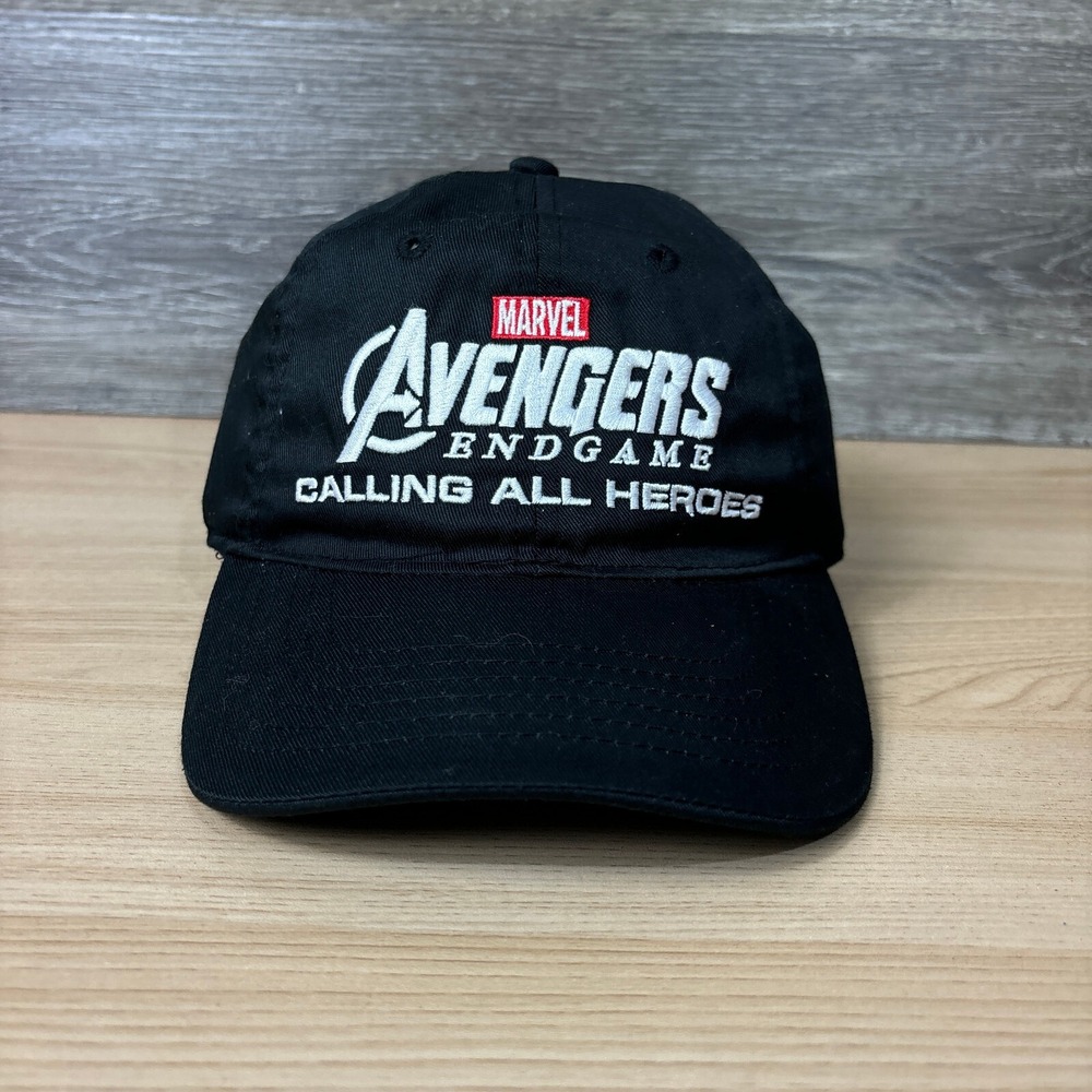 Avengers Hat Cap Strap Back Black Endgame Marvel One Size Adjustable